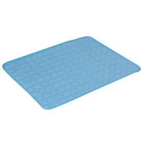 Dog Cooling Mat Summer Pets Cold Bed Extra Large For Small Big Dogs Pet Accessories Cat Durable Blanket Sofa Cat Ice Pad Blanket Pet Products (Option: Blue Edging-XL100*70cm)